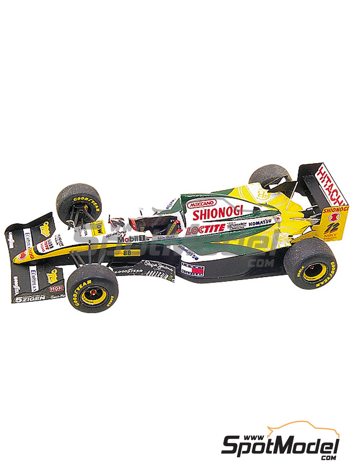 Lotus Mugen 109 Lotus Team sponsored by Hitachi - Australian Formula 1  Grand Prix 1994. Car scale model kit in 1/43 scale manufactured by Tameo  Kits (